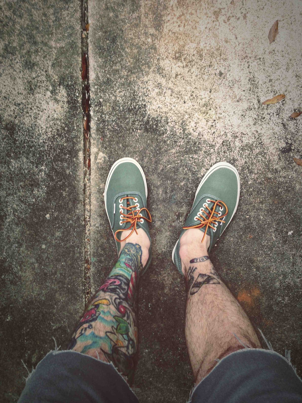 j crew vans on feet