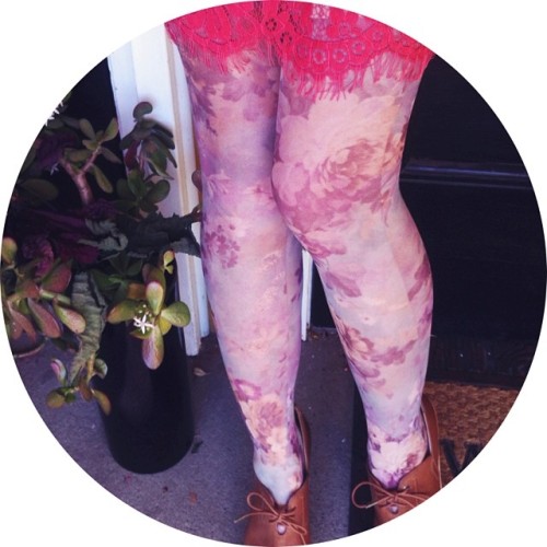 Once you go floral, you can’t go basic. @tabbisocks #ss2014 is coming together #sheertights #f