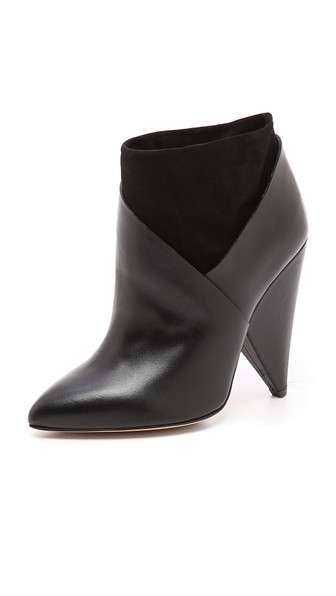 High Heels Blog Kasey Cone Heel Booties via Tumblr