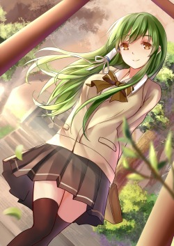 Ogata2016:  Kochiya 사나에 Piclic 교복 Thighhighs 동방
