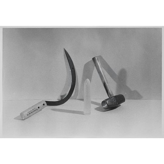 ginger-ale-official:  ginger-ale-official:   theallart:   Andy Warhol, “Hammer and Sickle with Vibrator”, 1975   C   Cummunism 