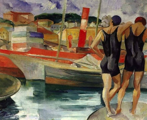 antonio-m:Simão César Dórdio Gomes, (1898-1975) Two Bathers, 1928. Repost from @henrymillerfineart