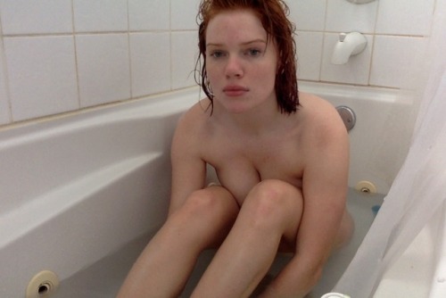 Porn Pics yourlittleredhead:  bathtub series