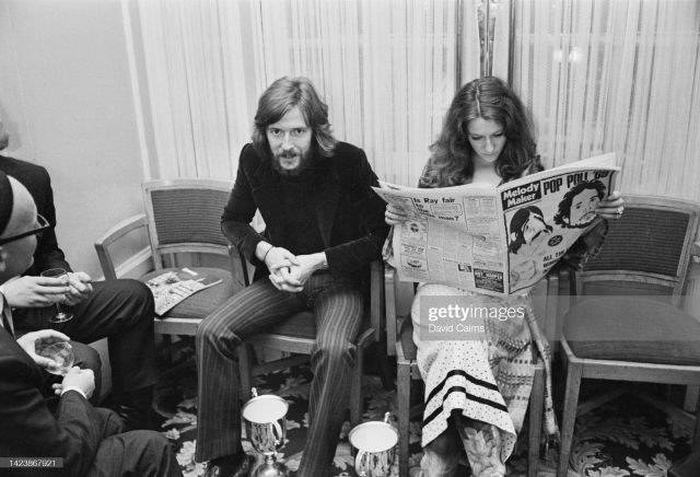 British guitarist, singer, and songwriter Eric Clapton and British aristocrat Alice Ormsby-Gore (1952-1995) following the 