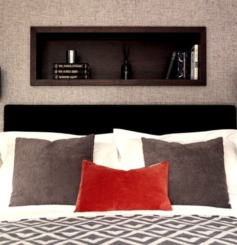 Wallpaper - Bedrooma Sizable Image Of A Guest Bedroom With Transitional Wallpaper And Gray Walls.