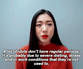 dazzlingkai:  Park Soobin talks about how idols deal with periods 