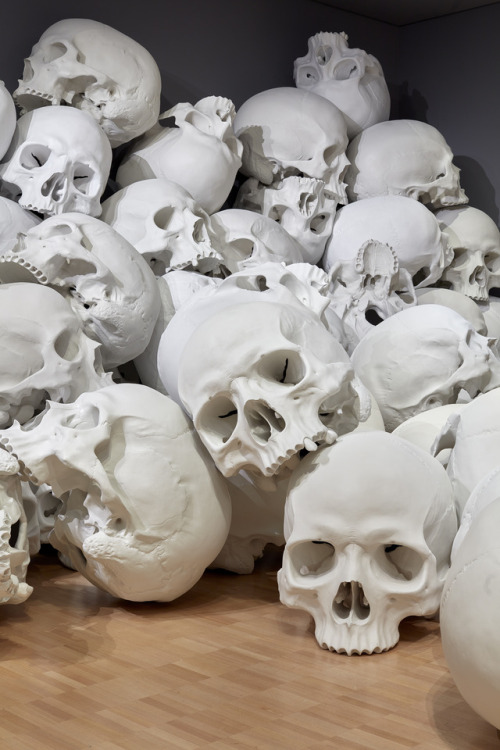 itscolossal: 100 Fiberglass and Resin Skulls Fill a Room at the National Gallery of Victoria in Melb