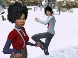 stupidfuckingsims:  my sim is WAY too into snowball fights