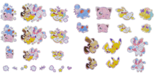  Pokemon Center “Play Rough!” CollectionStickers with pouch– 550 yenMemo pad– 462 yenCle