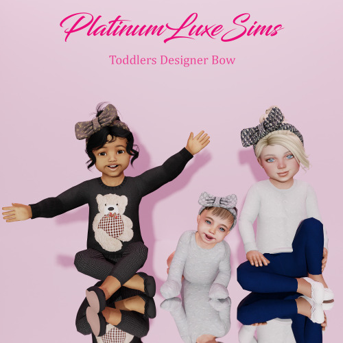 xplatinumxluxexsimsx:Toddlers Designer BowNow on my Patreon!• 15 Swatches.DOWNLOADEarly access 