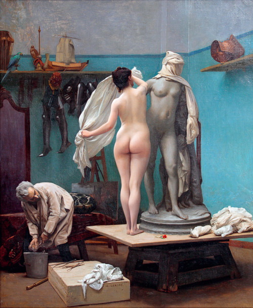 Jean-Léon Gérôme (French, 1824 - 1904) The end of the pose ,1886Oil on canvas 