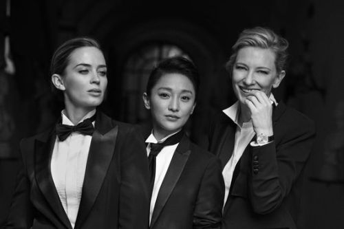 moviemakeher:Cate Blanchett, Emily Blunt and Zhou Xun suited up for IWC Schaffhausen’s ad campaign. 
