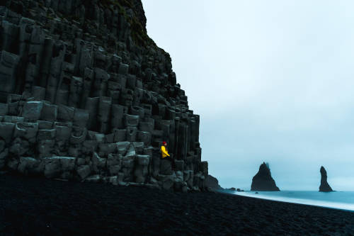 Lonely at the black beach by Agnieszka Wieczorek Camera: Nikon D850