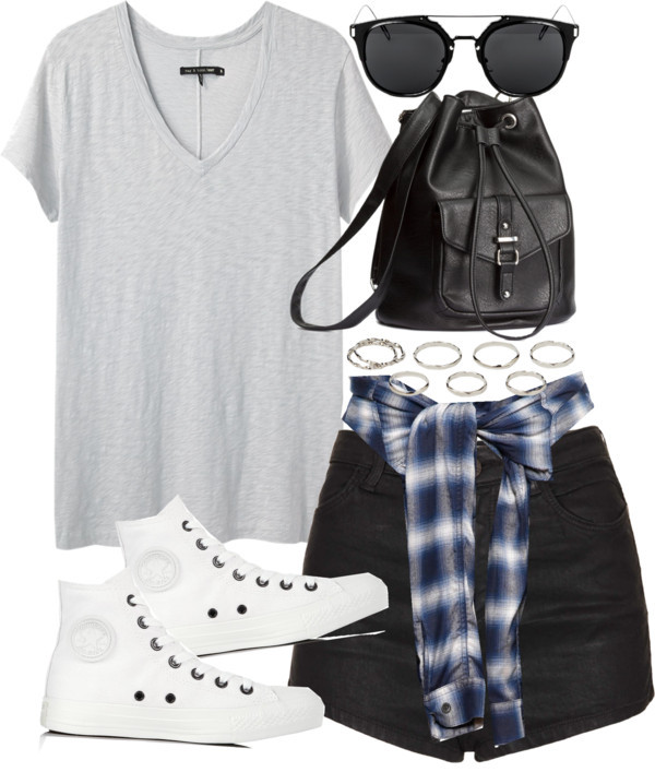 Outfit for summer with shorts and white converse by ferned featuring a bucket bag
Rag bone JEAN short sleeve shirt, 73 AUD / Topshop shorts, 39 AUD / Converse high top sneaker, 92 AUD / H M bucket bag, 31 AUD / Akira rhodium jewelry, 9.06 AUD / Cat...