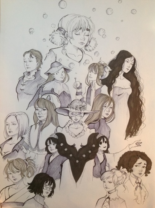 Well, I did one massive updated draw of the Hunter x Hunter women. Because, well, they deserve it. O