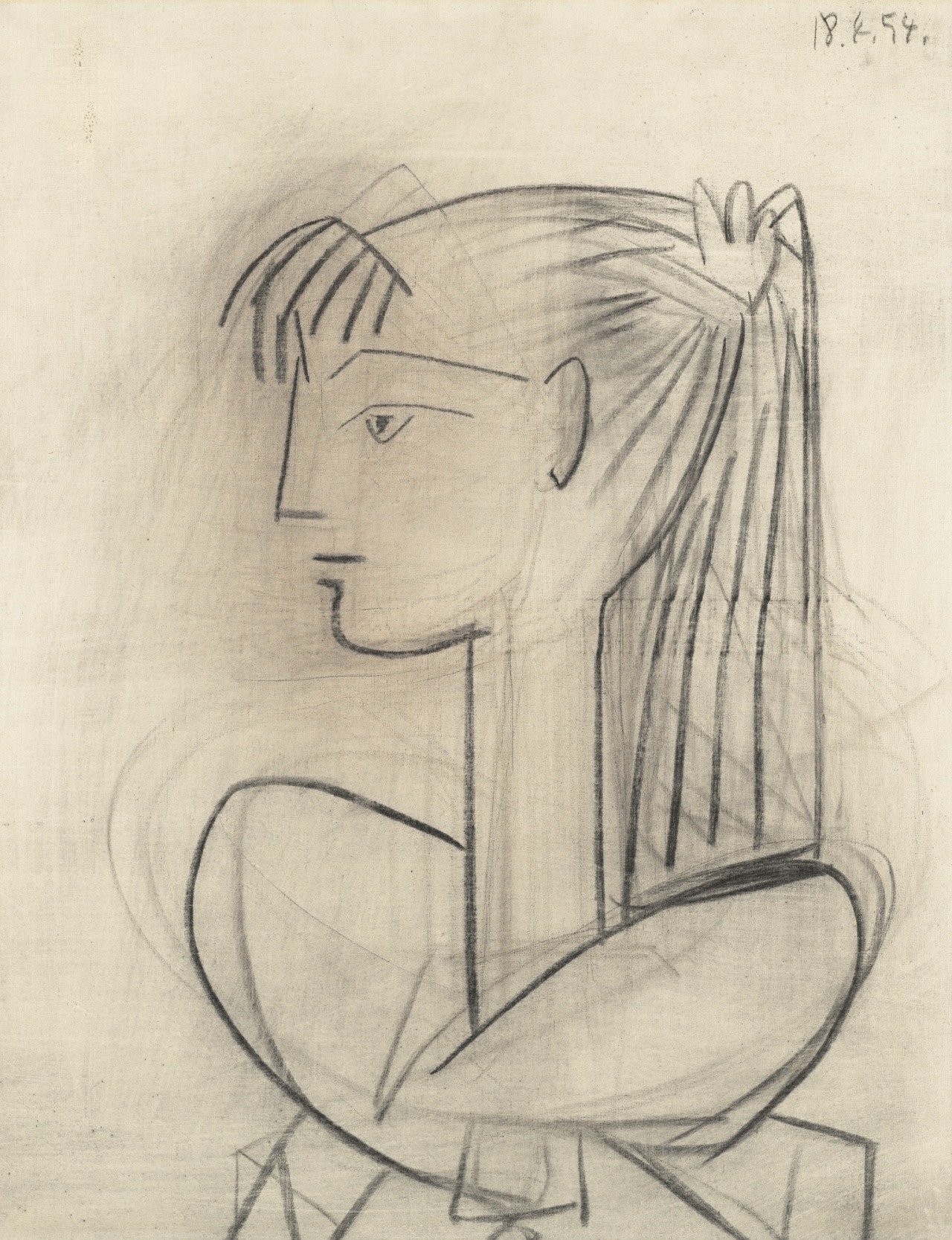 alpha-venus:  🅰️Pablo Picasso (Spanish, 1881-1973), Sylvette, 18 April 1954.