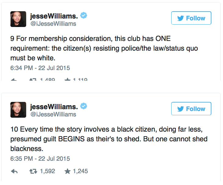 micdotcom:  Jesse Williams just destroyed the racist double standard of policing