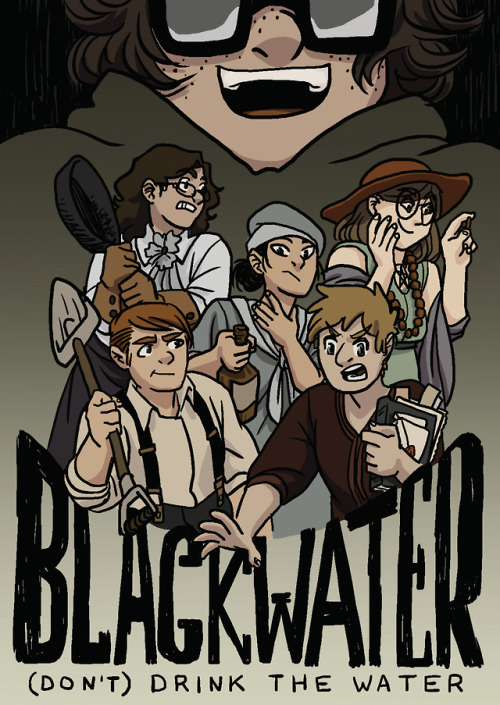 ladiesoflovecraft:First Blackwater poster w us drawn in our character’s clothes.