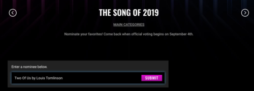 PEOPLE’S CHOICE AWARDS 2019Nominate Louis in the following categories:the male artist of 2019the son