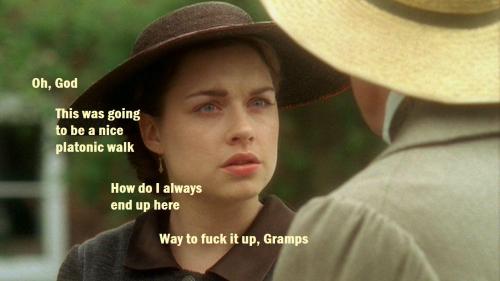 queensthiefofattolia:North & South: Margaret Hale reacts to men who are attracted to her(Because