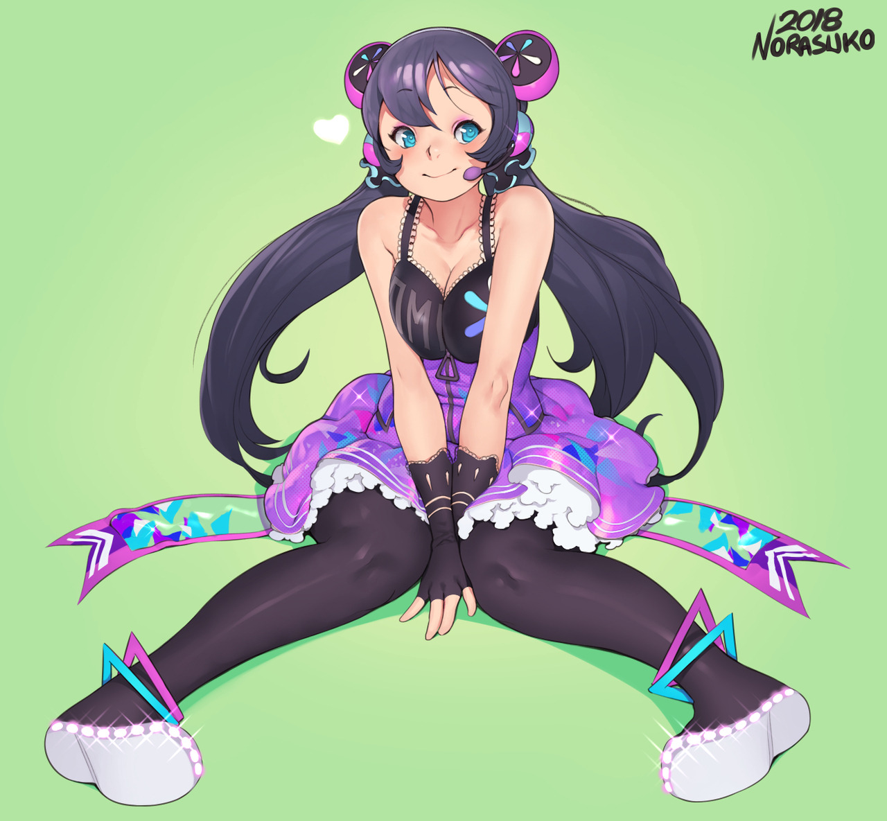 norasuko-safe: Cyber Idol Nozomi from Love Live. My side on a trade with @moisture-chiIncluded