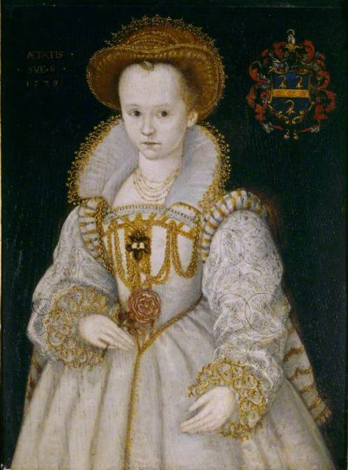 Chrysogona Baker, Lady Dacre, as a Child of Six by British (English) School, 1579