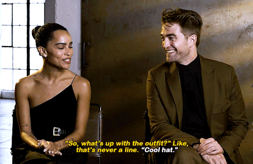 dcmultiverse:Robert Pattinson & Zoë Kravitz | Entertainment Weekly