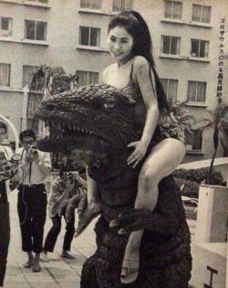 himitsusentaiblog:Back in the 1960′s women couldn’t get enough of the Toho Kaiju.