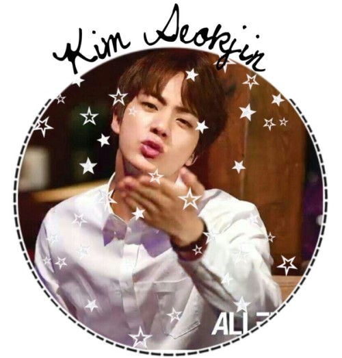 Kim Seokjin by cmarnoldrr ❤ liked on Polyvoreround circle cutout mask / Circle clip art / star scatt