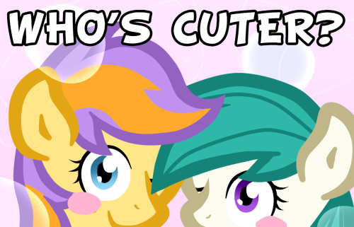 Porn photo asklibrapony:  “I propose a cute-off between