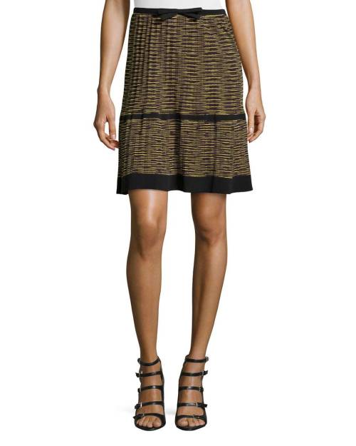 Bow-Detail Pleated Skirt, Black MultiSearch for more Skirts by M Missoni on Wantering.