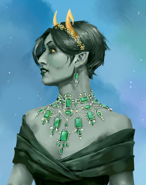 rhydart:Portrait of Queen Kanaya of the Carapace Kingdoma.k.a. lets design pretty jewelry!!1! : D