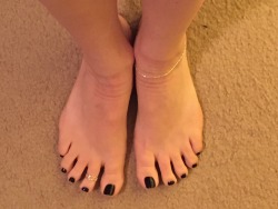 sexytoes2016:  Black Toes with Anklet, Toe