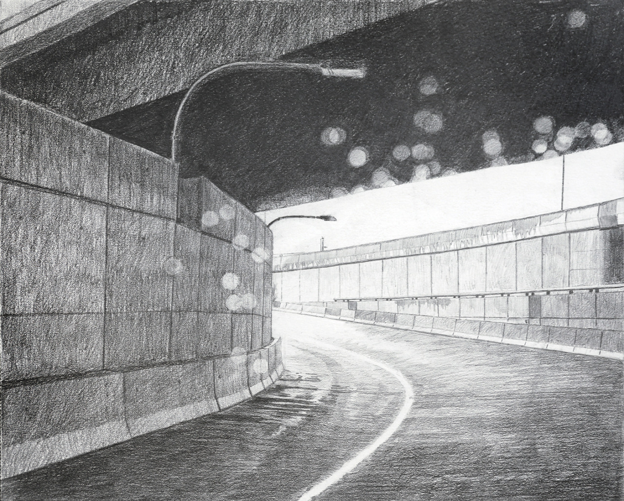 Road drawings 11 x 14 inches graphite on paper