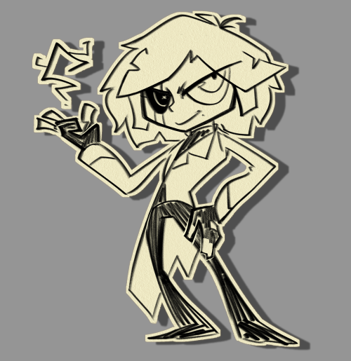 Psychonaughts fan OC of my persona lmao Agent Eido. They specialize in Electrokinesis and Symphokine