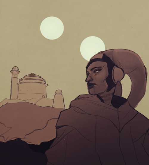 togrutan:oola walking away from jabba’s palace and into the dune sea (and freedom) …for @ooladancer 