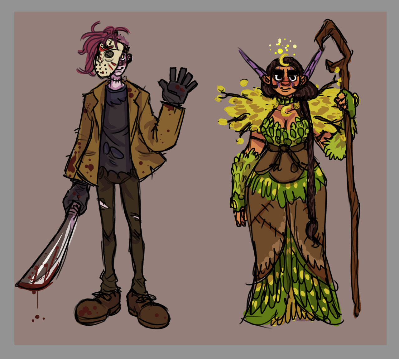 buttart: HAPPY BELATED HALLOWEEN FROM PHILI AND ANA (Phili is Jason Voorhees and