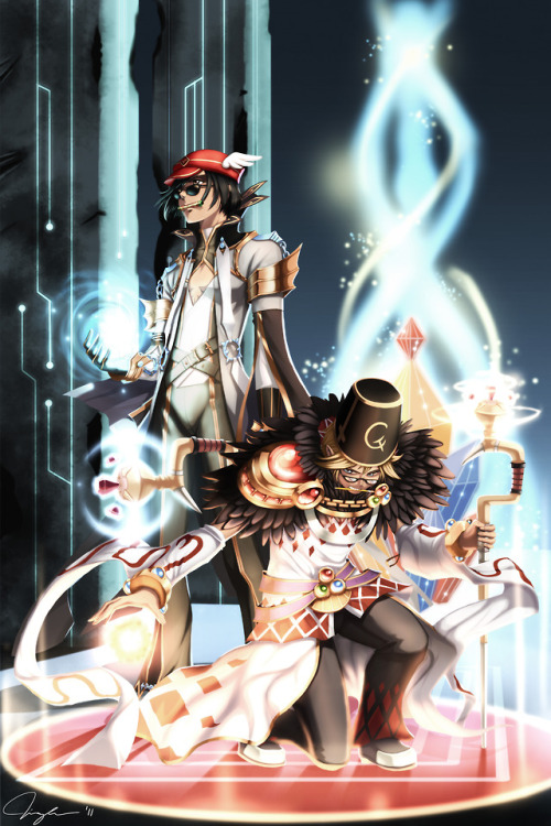khrysm-art: War of Emperium A Warlock and Sorcerer from Ragnarok Online. 2011-09-06