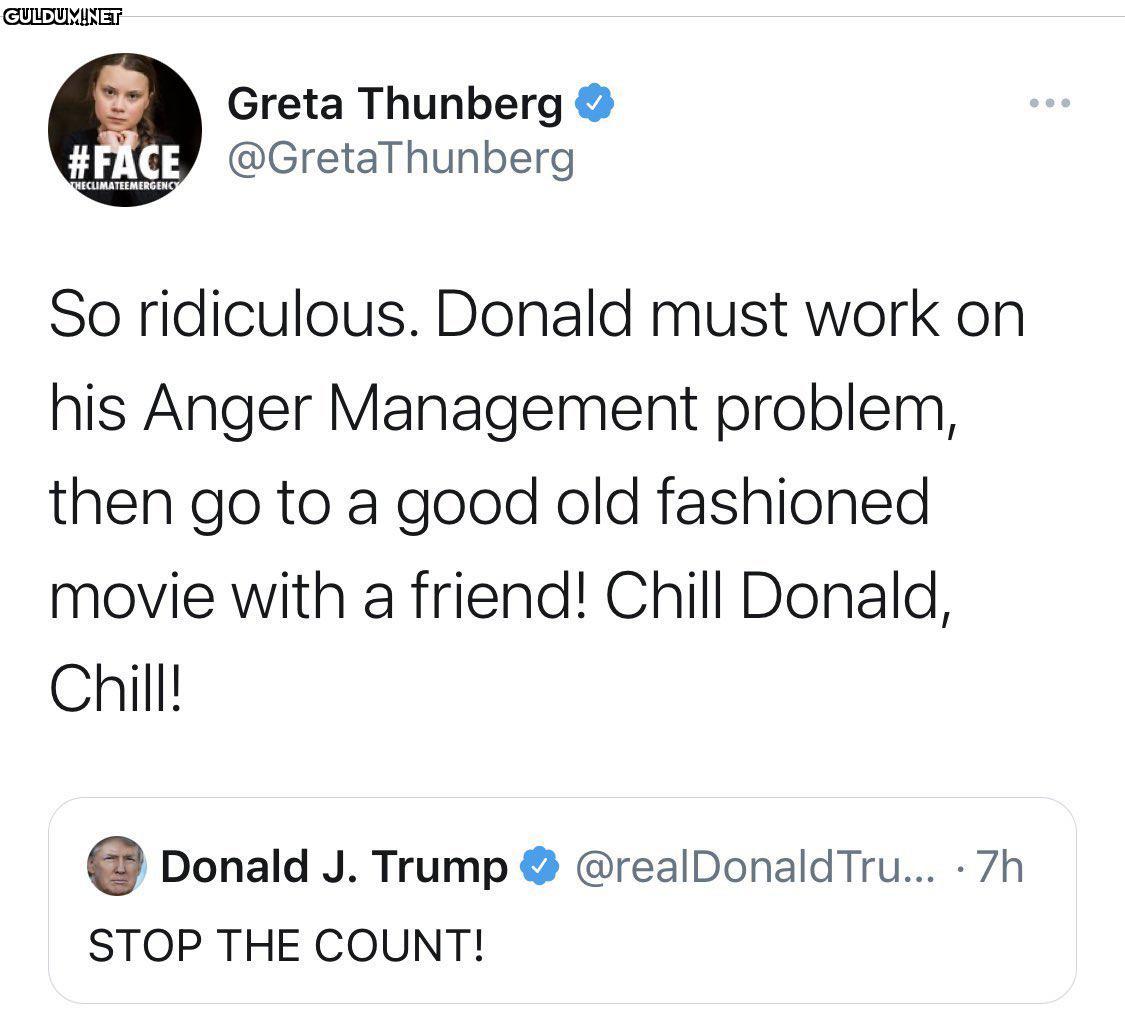 Greta never forgets......