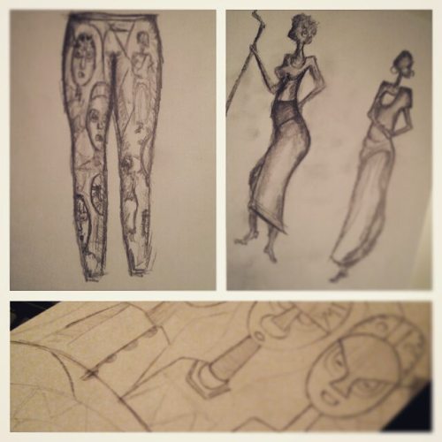 First prototype of the exclusive leggings design made for the Italian artist #Karima2G - #Africa #le