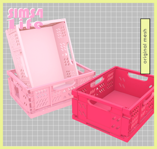 Pastel crate setSet includes: crate, crate upside down, crate pile, crate shelf, 2 types of electric