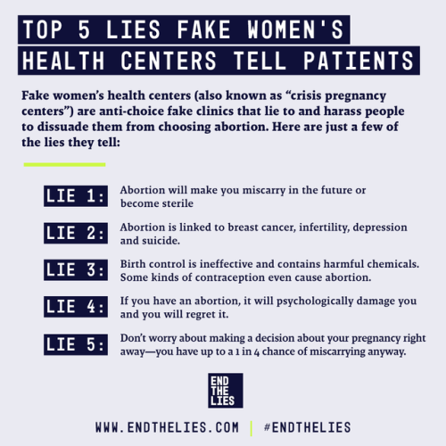  Fake women’s health centers deliberately try to delay people who are trying to access abortion by t