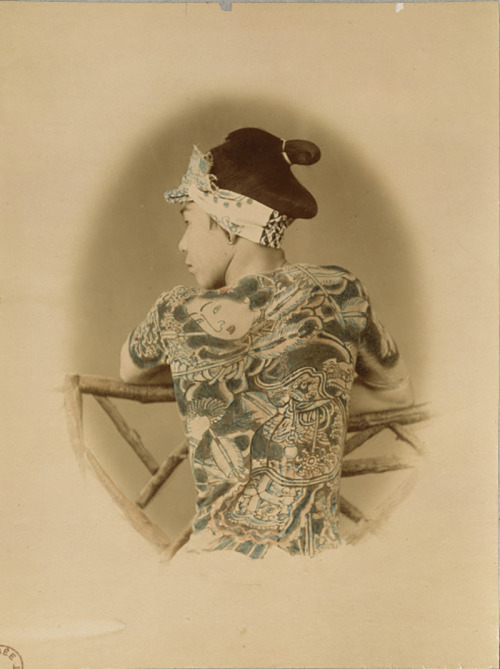 hauntedbystorytelling:Palefrenier tatoué | Tattooed groom, ca. 1867, Guimet Museum (sometimes cred