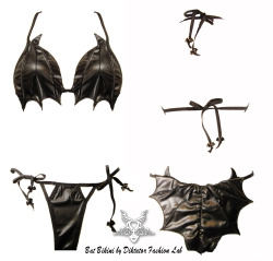 diktatorfashionlab:  Bat Bikini by Diktator Fashion Lab What else would you wear to a bloodbath? www.etsy.com/listing/162384469/vampire-bat-bikini 