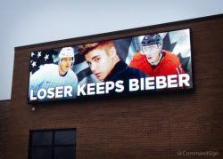 e3w:  Billboard suggests loser of USA-Canada [Olympic 2014 hockey semifinal] should have to take Justin Bieber.  Source taken from http://ftw.usatoday.com/2014/02/justin-bieber-united-states-canada-hockey/