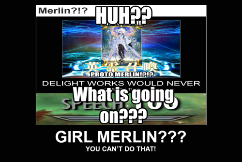 overlord-puffin: celtic-pyro: elizabethbathoryofficial: My reaction to Proto Merlin in FGO Arcade, m