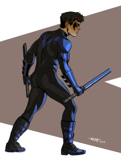 nickroblesart:  A Nightwing to christen my new Cintiq!I’ll write up a little review on this Cintiq (22HD) in a couple days– but so far, WOW! I was SCARED it wasn’t going to be worth it, but now I’m pissed I waited so long! I love it!