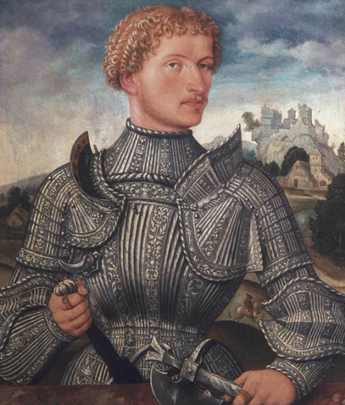 Master L.S. of Augsburg, Portrait of Knight of the Augsburg Family Rehlinger, 1540.