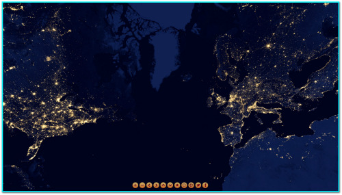 scienceisbeauty:  Do not miss this!!!: Nasa’s black marble (***if you don’t go fullscreen, you’re missing out. 3rd orange button from the right***).  The nighttime view of Earth was made possible by the “day-night band” of the Visible Infrared