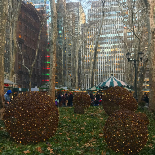 New York Photography 📸 #photography #christmasinnewyork #cottonballs #cityphotography #lights  (at Bryant Park)